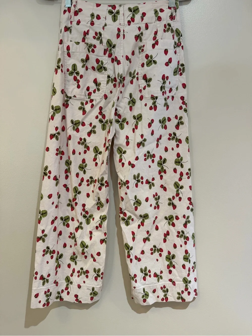 Maeve The Colette High-Rise Cropped Strawberry Pants Anthropologie Size 27 - Picture 4 of 11